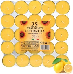 Price's Candles Citronella Scented Tealights Pack Of 25 Long Burning