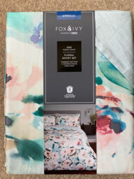 Fox & Ivy King Size Duvet Cover Set Fluidity Floral 100% Cotton 200tc
