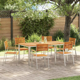 Garden Chair 6 Pcs Brown 56 X 54.5 X 87cm Solid Acacia Wood Vidaxl
