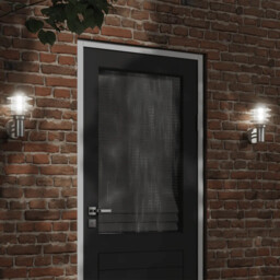 Outdoor Wall Light Pair Silver Stainless Steel 15.5x15.5x28cm Ip44