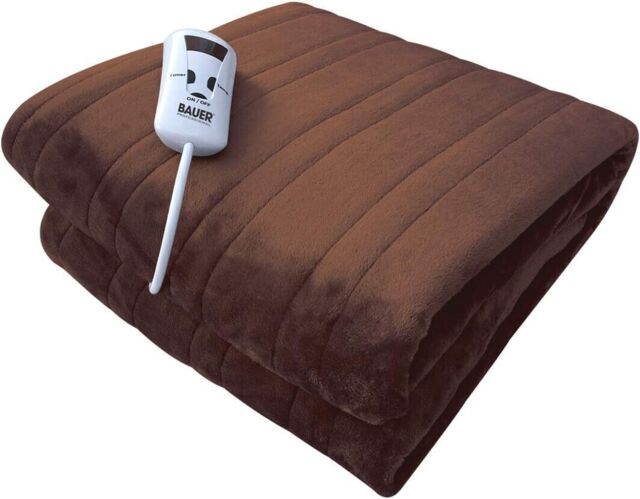Electric Heated Throw Blanket With Luxury Fleece Lining - 10 Heat