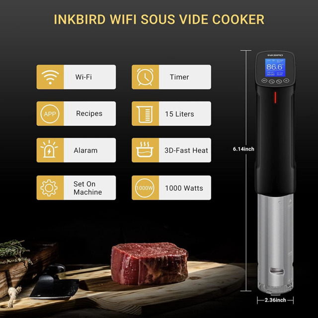Inkbird Isv-100w Sous Vide Wifi Cooker Immersion Circulator,