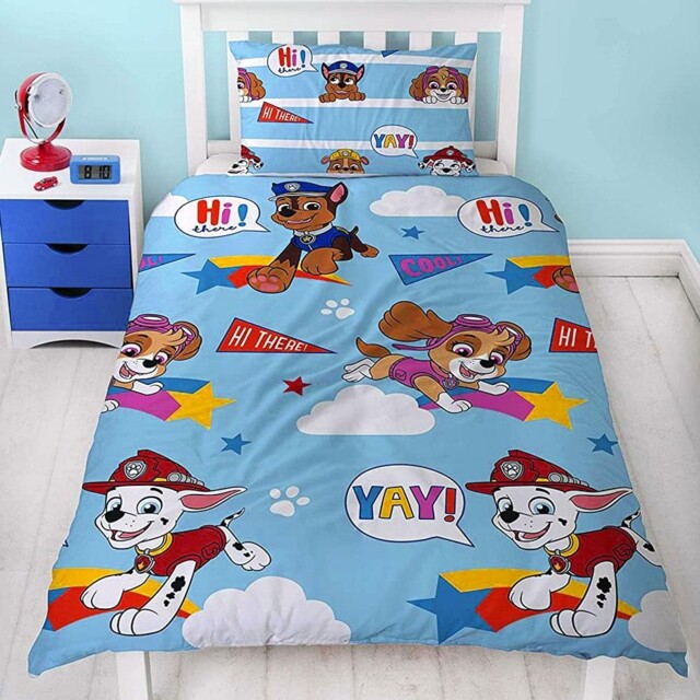 Paw Patrol Single Duvet Cover And Pillowcase Set Two-sided Bedding