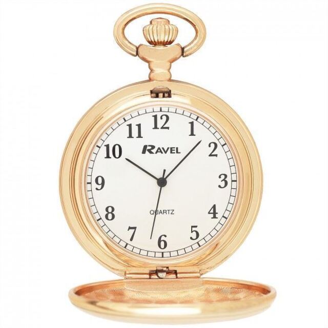 R1001.44 Ravel Plain Pocket Watch Rose Gold
