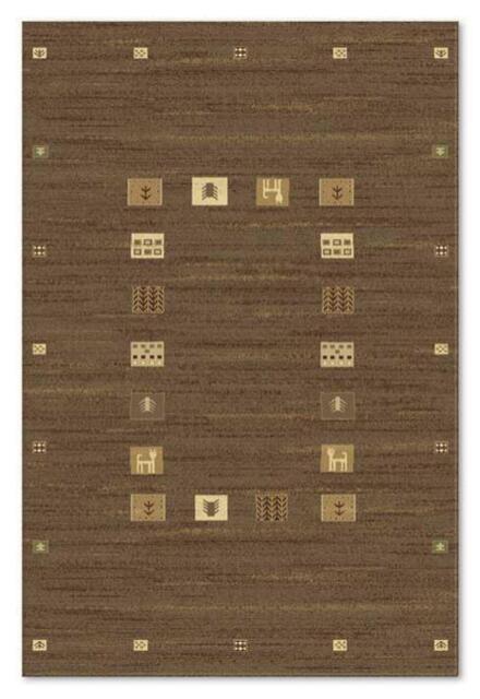 Quality Brown Beige Tribal Modern Design Natural Wool Rug Xl 200x250cm