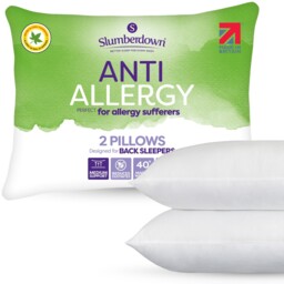 2 Pack Pillow Anti Allergy Medium Back Sleeper By Slumberdown