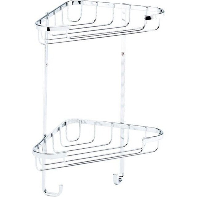 Croydex Rust Free Small Two Tier Corner Basket