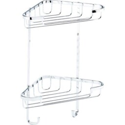 Croydex Rust Free Small Two Tier Corner Basket