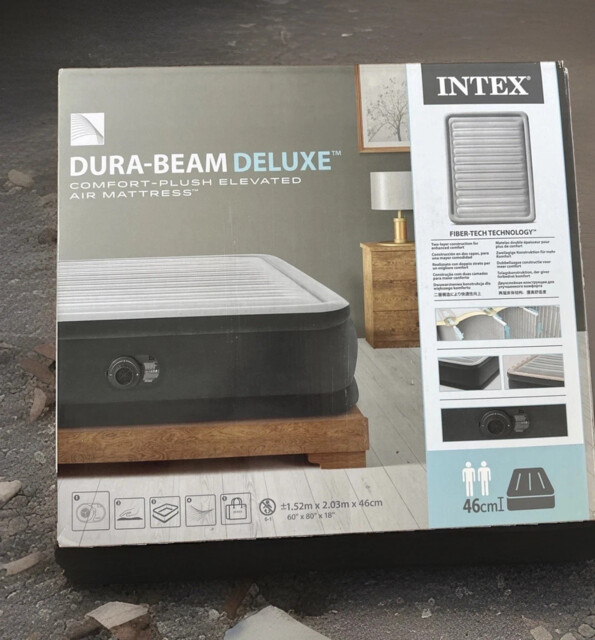 Intex Air Beam Deluxe Plush Air Bed
