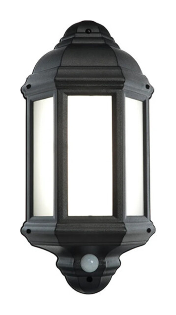 Outdoor Light Black Halbury Led Wall Matt Pir Saxby 54553