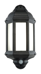 Outdoor Light Black Halbury Led Wall Matt Pir Saxby 54553