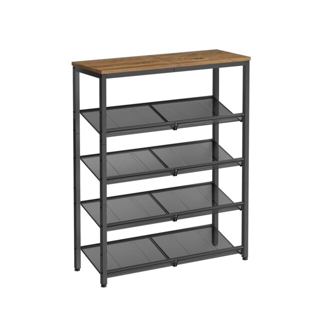 Vasagle Shoe Rack 5 Tier Shoe Storage With Shelves And Large Top