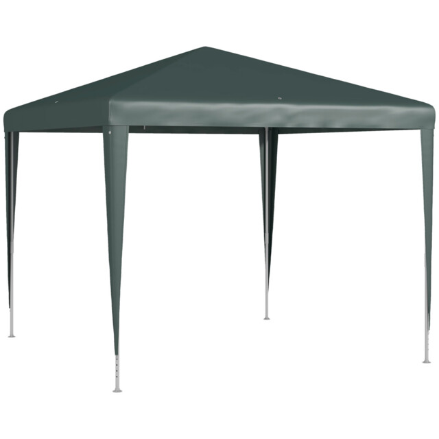 Gazebo 2.7x2.7m Dark Green Powder-coated Steel Frame Weather-resistant