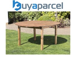 Charles Taylor Wooden Medium Round Garden Dining Table 6 Seater