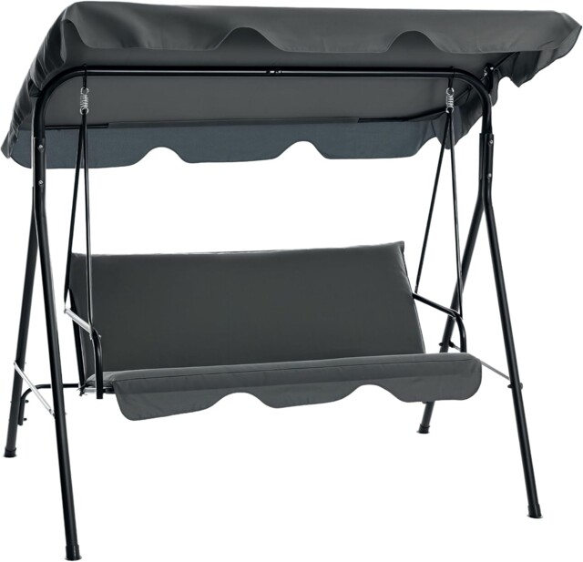 3 Seater Canopy Swing Chair Garden Rocking Bench Heavy Duty Patio