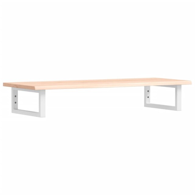 Basin Shelf Wall Mounted Bathroom Countertop steel And solid Wood Oak