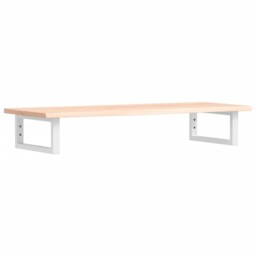 Basin Shelf Wall Mounted Bathroom Countertop steel And solid Wood Oak