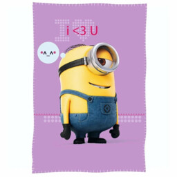 Despicable Me Minions Fleece Blanket - I 3 U For Boys And Girls