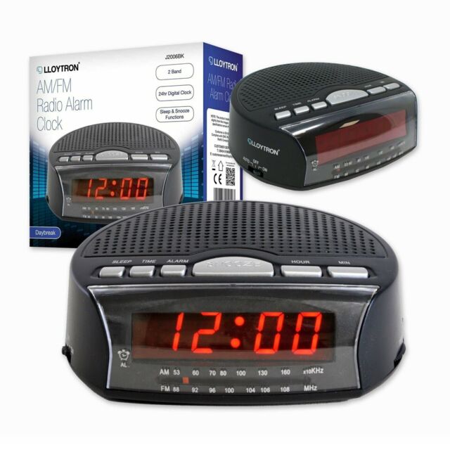 Lloytron Radio Alarm Clock, Led Display, Black, Daybreak J2006bk