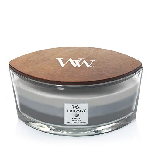 Ellipse Trilogy Scented Candle - Warm Woods - With Crackling Wick -