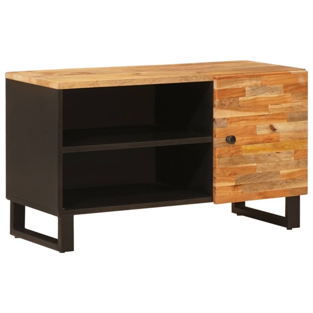 Vidaxl Tv Cabinet With Shelf Brown 80 X 33 X 46 Cm Solid Mango Wood,