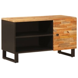 Vidaxl Tv Cabinet With Shelf Brown 80 X 33 X 46 Cm Solid Mango Wood,