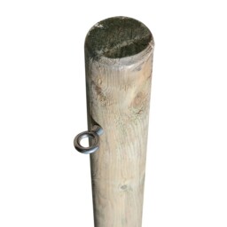Primrose 4m Wooden Sail Shade Pole With Eyebolt Screw 12cm Diameter