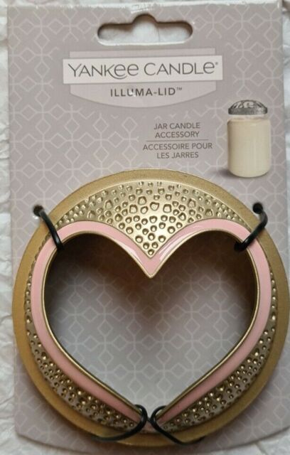 Yankee Candle Illuma Lid Pastel Romance Pink Heart Shaped Gold