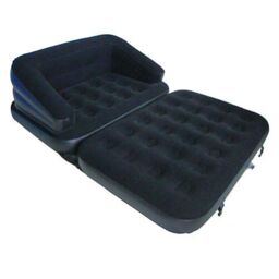 Inflatable 5 In 1 Flocked Sofa Bed Couch Airbed Lounger Mattress Home