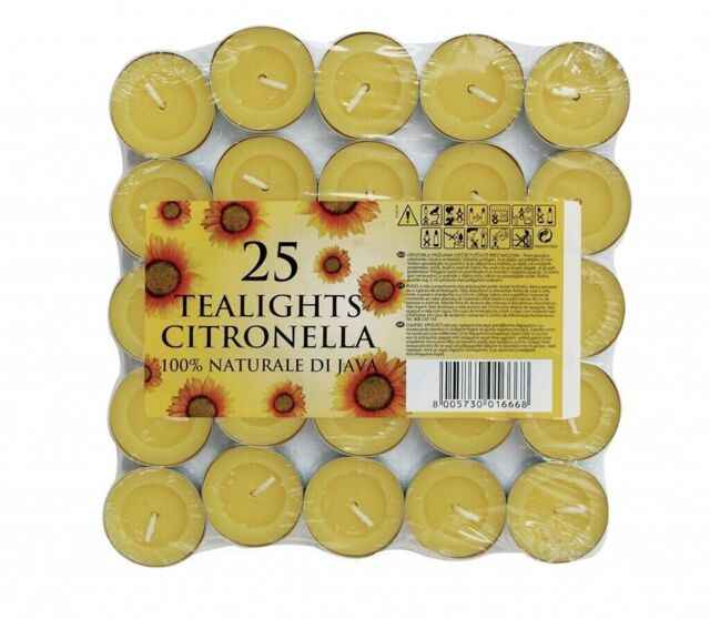 Price's Candles Tealights Pack 25 - Citronella Summer Bug Relief