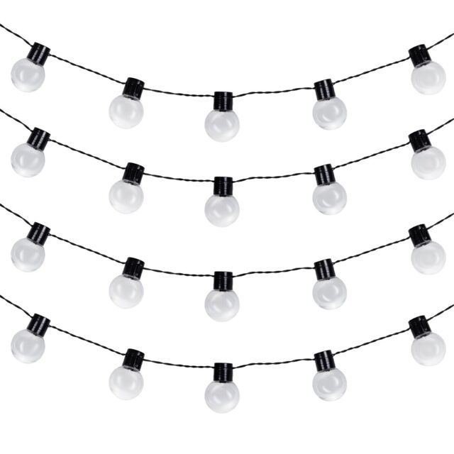 Led Solar Garden Light String Lights Garland Warm White Usb 20 Bulbs