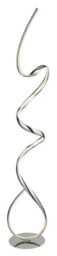 Floor Light Silver Twirls Led Chrome Searchlight 9219cc
