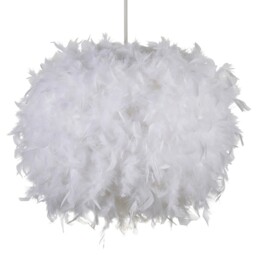 Litecraft Glow Light Shade Easy Fit Feather Ball Lampshade - 4 Colours