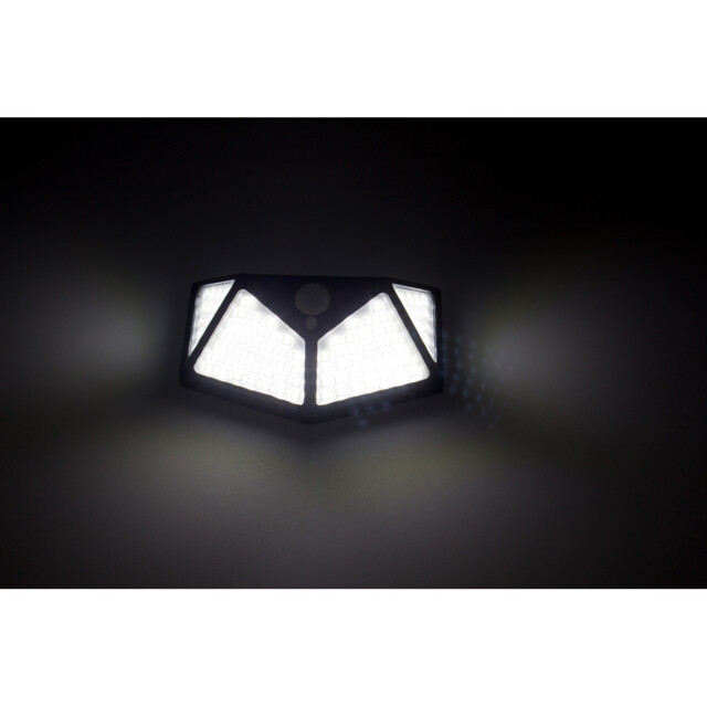 Solar Outdoor Light Black Plastic 100led 270deg Wide Ip65 Solar Sensor
