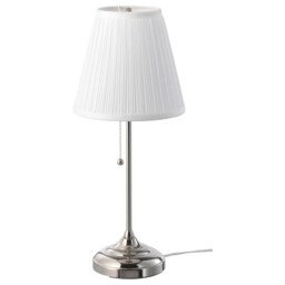 Modern Ikea Årstid Table Lamp Brass Base White Shade Home Bedside