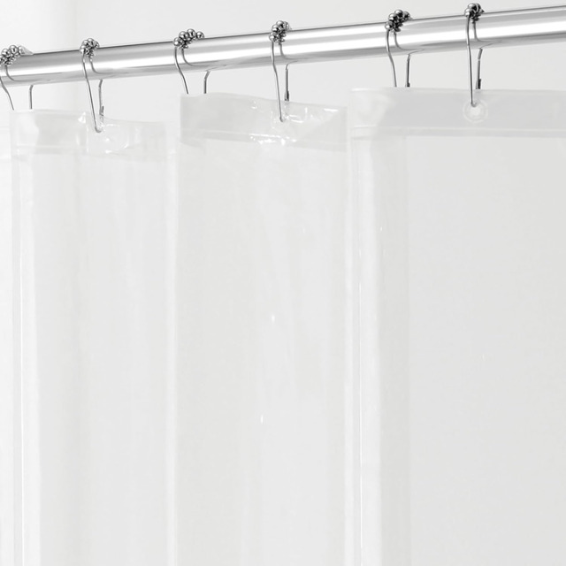 Idesign 3.0 Clear Shower Curtain, Transparent Bathroom Liner, Made Of