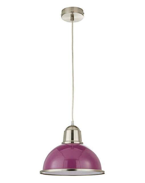 The Lighting Collection Yo520 Purple Pendant Ceiling Light With Satin