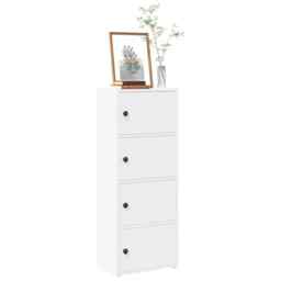 Bookcase White 40x24x102 Cm Engineered Wood Vidaxl