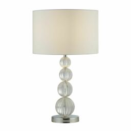 Searchlight Louis 1 Light Table Lamp Chrome And Acrylic With White