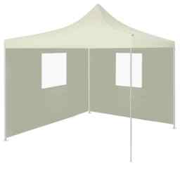 Foldable Tent With 2 Walls 3x3 M Cream Vidaxl