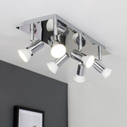 6 Way Ceiling Spot Light Fitting Led Gu10 Adjustable Kitchen Spotlight