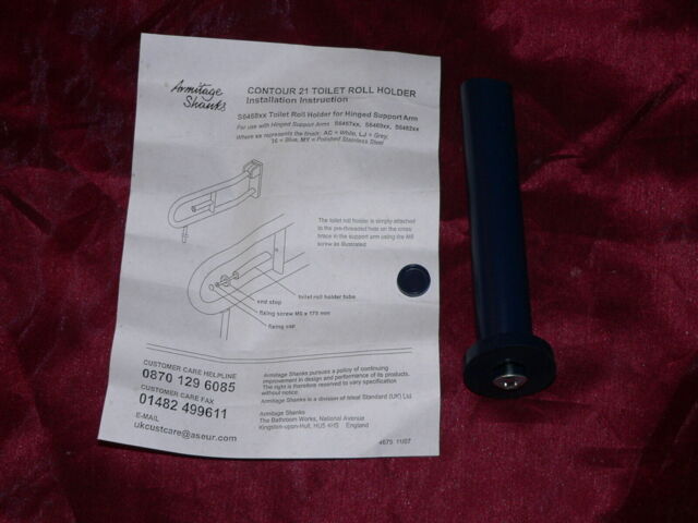 Armitage Shanks S646836 Contour 21 Blue Toilet Roll Holder For Hinged