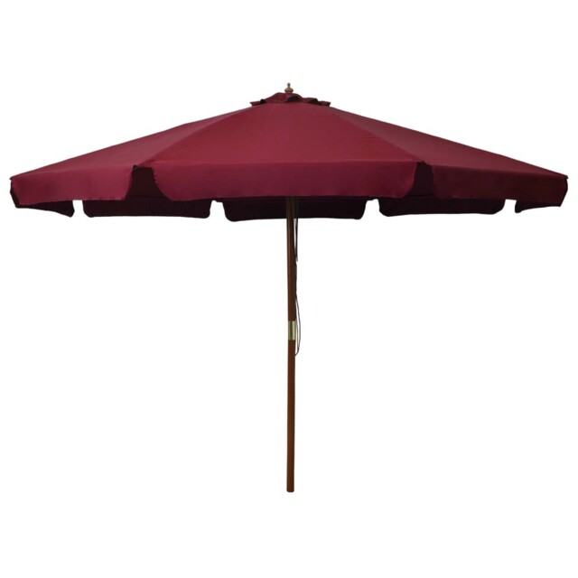 Outdoor Parasol With Wooden Pole Garden Umbrella Sun Shading Parasol