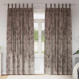 Curtain With Curtains 2 Pcs Cappuccino 260 X 140 Cm Velvet Vidaxl
