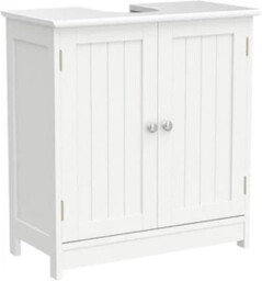 White Bathroom Vanity Cabinet-under Sink Storage Cupboard For Kitchen