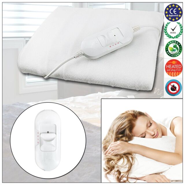 Electric Single Blanket Heater Under Sheet Fleece Bed Warmer Energy