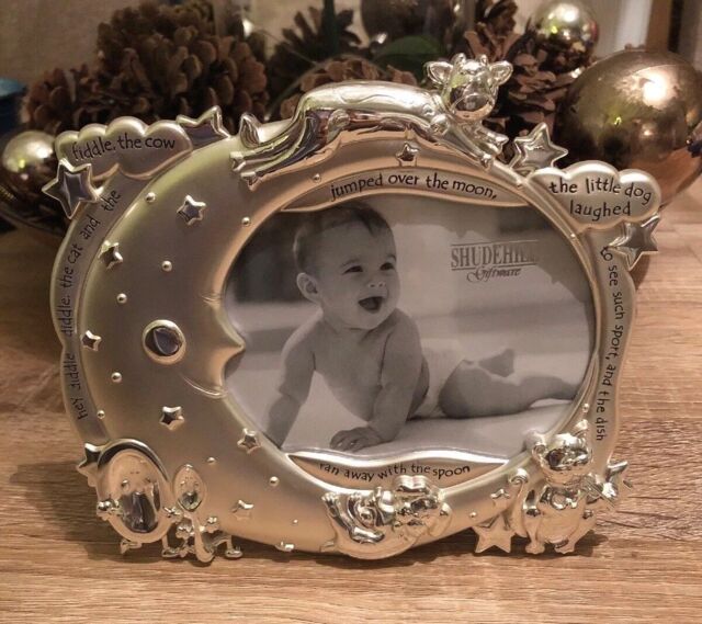 Hey Diddle Diddle Engraved, Silver Effect , Baby Photo Frame Gift.
