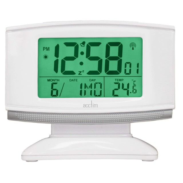 Acctim Integra 2 71942 Radio Controlled Smartlite Alarm Clock In White