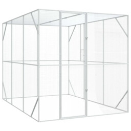Bird Cage With Storage Anthracite Galvanised Steel Enclosure Pet