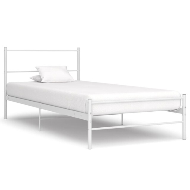 Vidaxl Grey Metal Bed Frame 100x200 Cm - Sturdy & Timeless